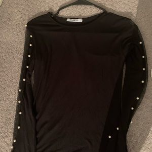 Beautiful Black top long sleeve by Bambina Mia
